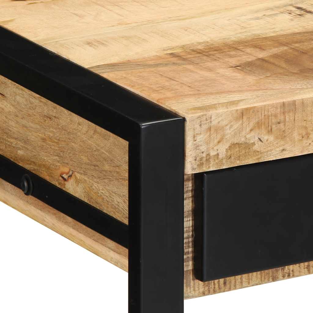 Scrivania 100x50x75 cm in Legno Massello di Mango Grezzo