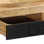 Scrivania 100x50x75 cm in Legno Massello di Mango Grezzo