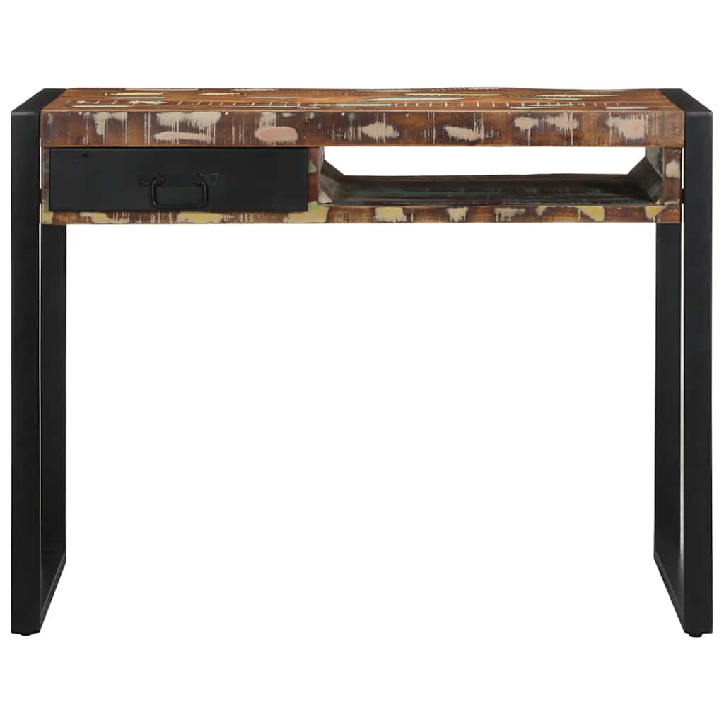 Scrivania Multicolore 100x50x75 cm in Legno Massello Recupero