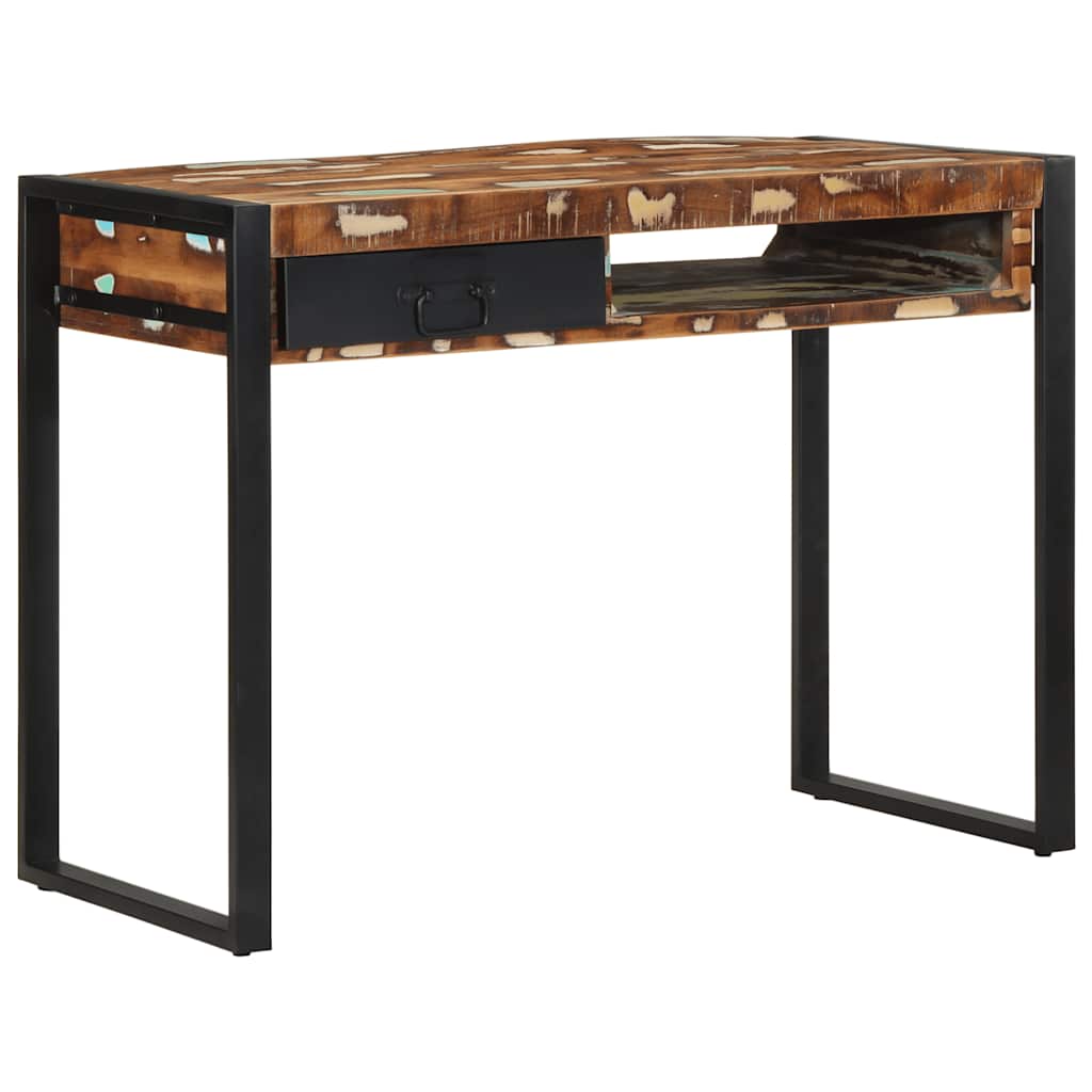 Scrivania Multicolore 100x50x75 cm in Legno Massello Recupero