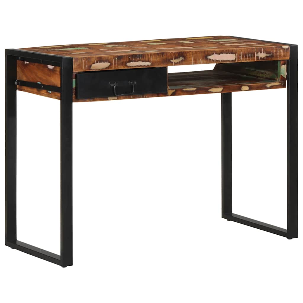 Scrivania Multicolore 100x50x75 cm in Legno Massello Recupero
