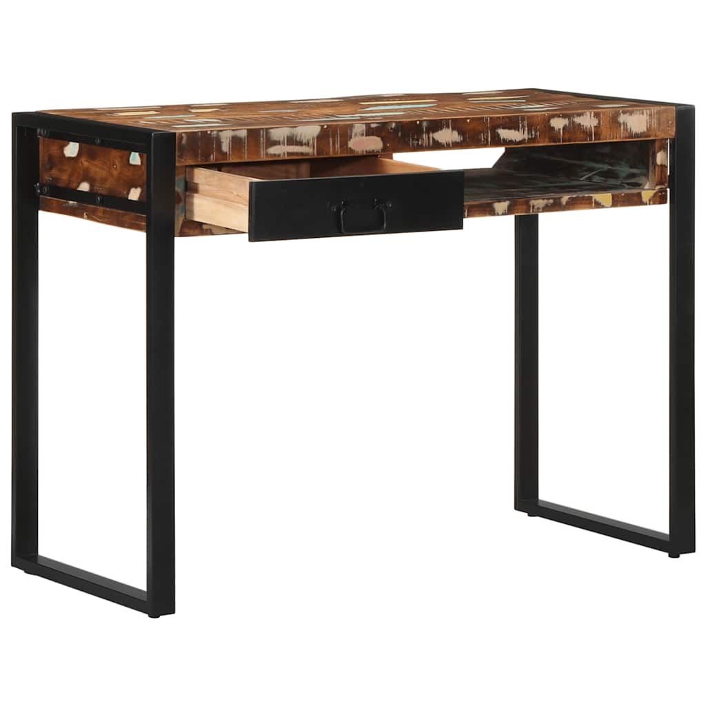 Scrivania Multicolore 100x50x75 cm in Legno Massello Recupero
