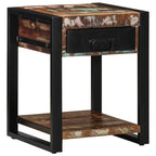 Tavolino Multicolore 40x40x50 cm in Legno Massello Recupero