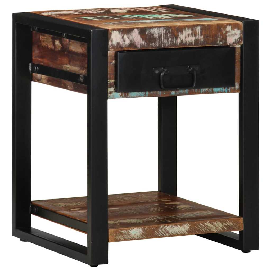 Tavolino Multicolore 40x40x50 cm in Legno Massello Recupero