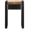 Tavolino 35x35x50 cm in Legno Grezzo Massello di Mango