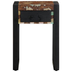 Tavolino Multicolore 35x35x50 cm in Legno Massello Recupero