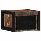 Comodino Multicolore 40x35x25 cm in Legno Massello Recupero