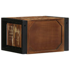 Comodino Multicolore 40x35x25 cm in Legno Massello Recupero