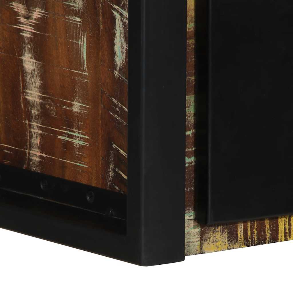 Comodini 2 pz Multicolore 40x35x25cm in Legno Massello Recupero