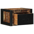 Comodini 2 pz Multicolore 40x35x25cm in Legno Massello Recupero