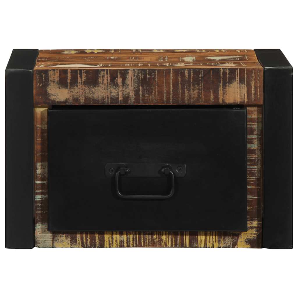 Comodini 2 pz Multicolore 40x35x25cm in Legno Massello Recupero