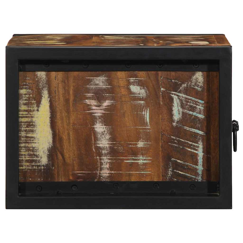 Comodini 2 pz Multicolore 40x35x25cm in Legno Massello Recupero
