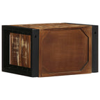 Comodini 2 pz Multicolore 40x35x25cm in Legno Massello Recupero