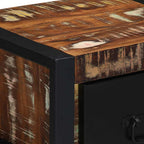 Comodini 2 pz Multicolore 40x35x25cm in Legno Massello Recupero