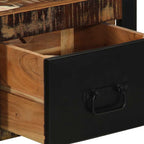 Comodini 2 pz Multicolore 40x35x25cm in Legno Massello Recupero