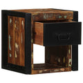 Comodino Multicolore 40x35x40 cm in Legno Massello Recupero