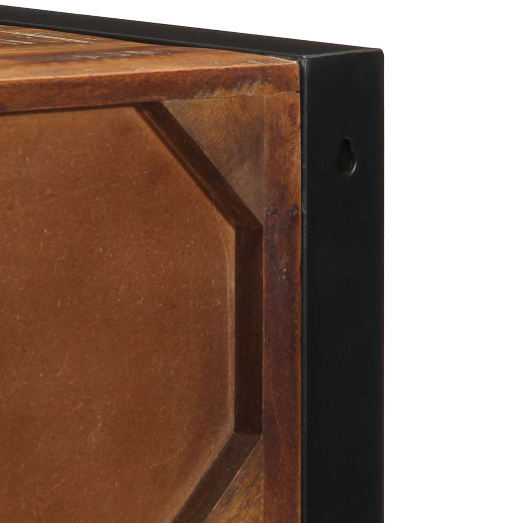 Comodino Multicolore 40x35x40 cm in Legno Massello Recupero