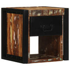 Comodino Multicolore 40x35x40 cm in Legno Massello Recupero