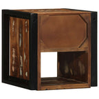 Comodino Multicolore 40x35x40 cm in Legno Massello Recupero