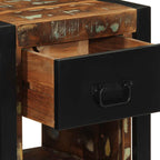 Comodino Multicolore 40x35x40 cm in Legno Massello Recupero