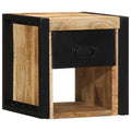 Comodini 2 pz 40x35x40 cm in Legno Massello di Mango Grezzo