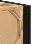 Comodini 2 pz 40x35x40 cm in Legno Massello di Mango Grezzo