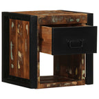 Comodini 2 pz Multicolore 40x35x40cm in Legno Massello Recupero