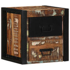 Comodini 2 pz Multicolore 40x35x40cm in Legno Massello Recupero