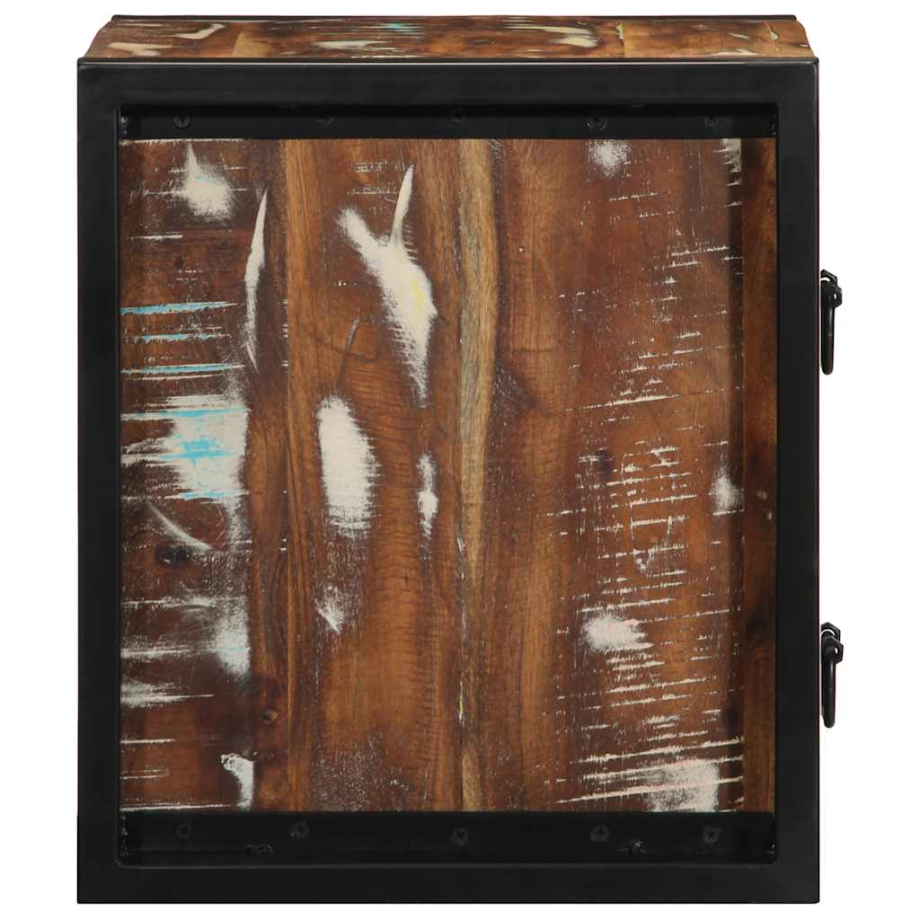 Comodini 2 pz Multicolore 40x35x40cm in Legno Massello Recupero