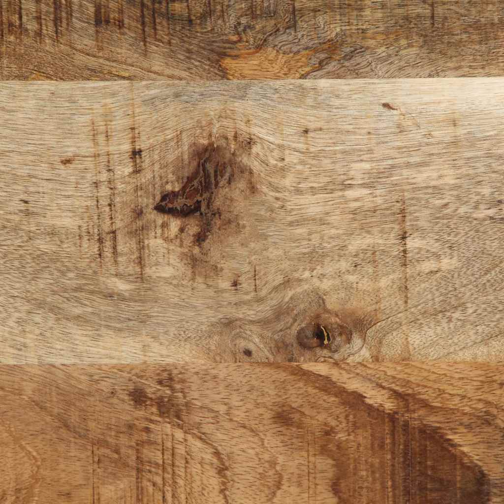 Comodino 40x35x40 cm in Legno Grezzo Massello di Mango