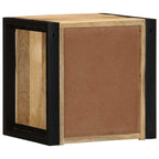 Comodino 40x35x40 cm in Legno Grezzo Massello di Mango