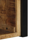 Comodino 40x35x40 cm in Legno Grezzo Massello di Mango