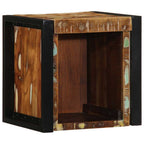 Comodino Multicolore 40x35x40 cm in Legno Massello Recupero