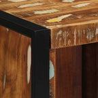 Comodino Multicolore 40x35x40 cm in Legno Massello Recupero