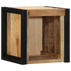 Comodini 2 pz 40x35x40 cm in Legno Massello di Mango Grezzo