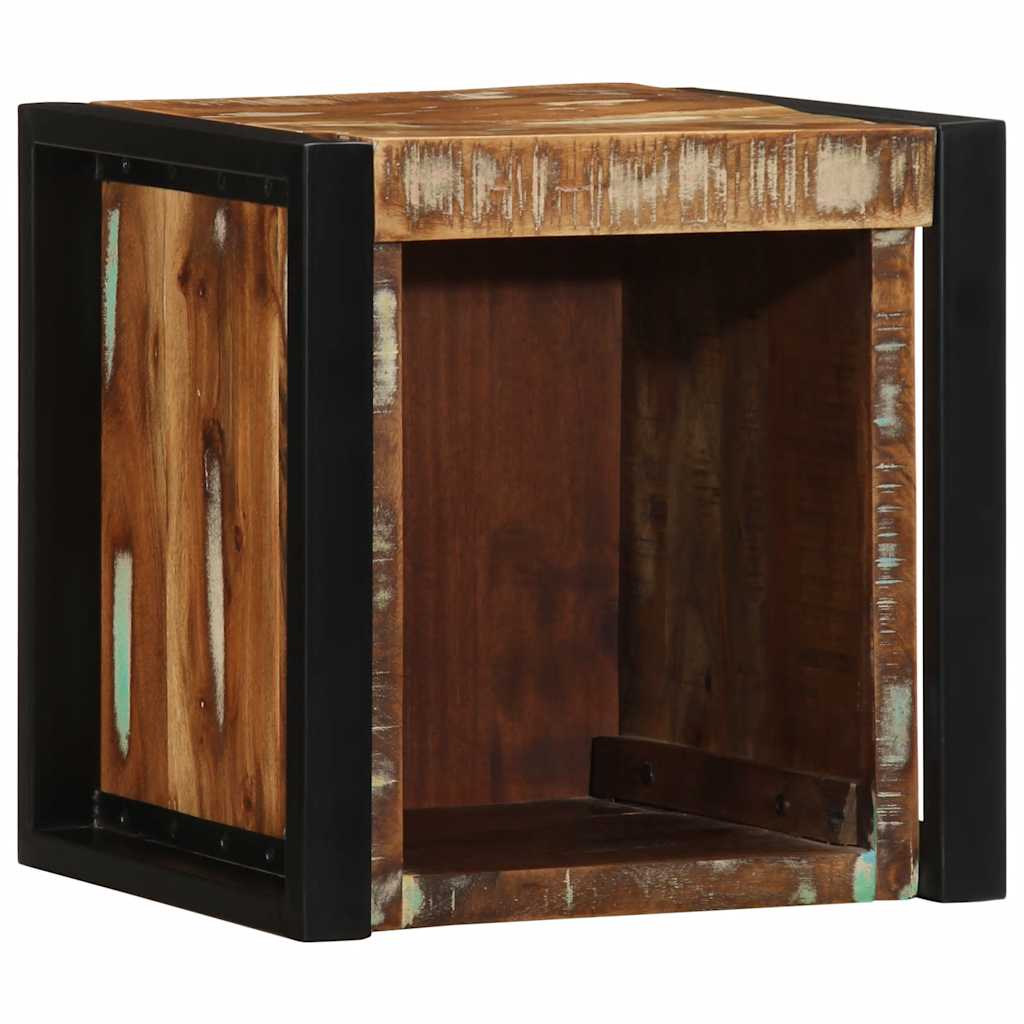 Comodini 2 pz Multicolore 40x35x40cm in Legno Massello Recupero