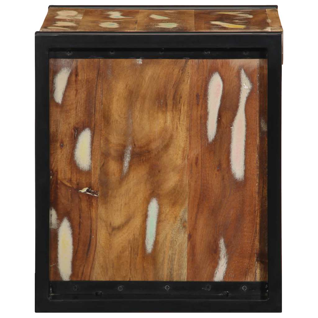 Comodini 2 pz Multicolore 40x35x40cm in Legno Massello Recupero