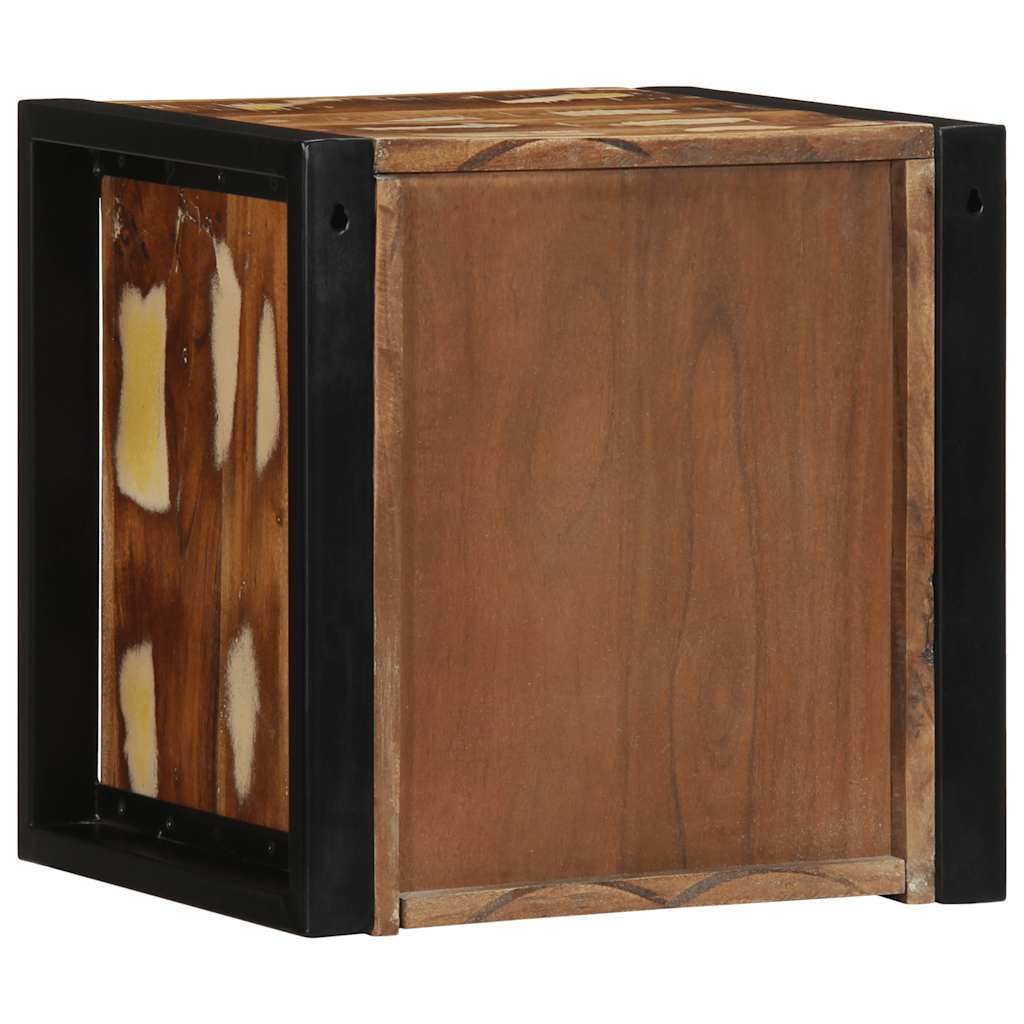 Comodini 2 pz Multicolore 40x35x40cm in Legno Massello Recupero