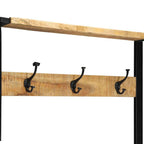 Appendiabiti 80x40x190 cm in Legno Massello Grezzo di Mango