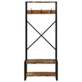 Appendiabiti Multicolore 80x40x190 cm Legno Massello Recupero