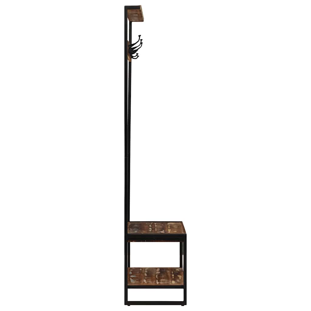 Appendiabiti Multicolore 80x40x190 cm Legno Massello Recupero