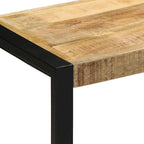 Panca 60x35x45 cm in Legno Massello di Mango Grezzo