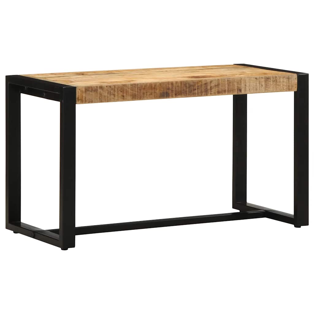 Panca 80x35x45 cm in Legno Massello di Mango Grezzo