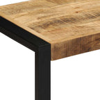 Panca 80x35x45 cm in Legno Massello di Mango Grezzo