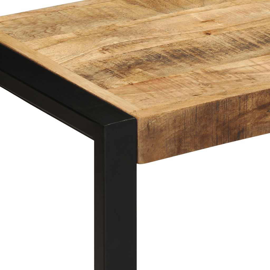 Panca 80x35x45 cm in Legno Massello di Mango Grezzo