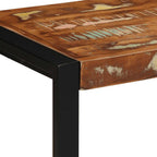 Panca Multicolore 80x35x45 cm in Legno Massello Recupero