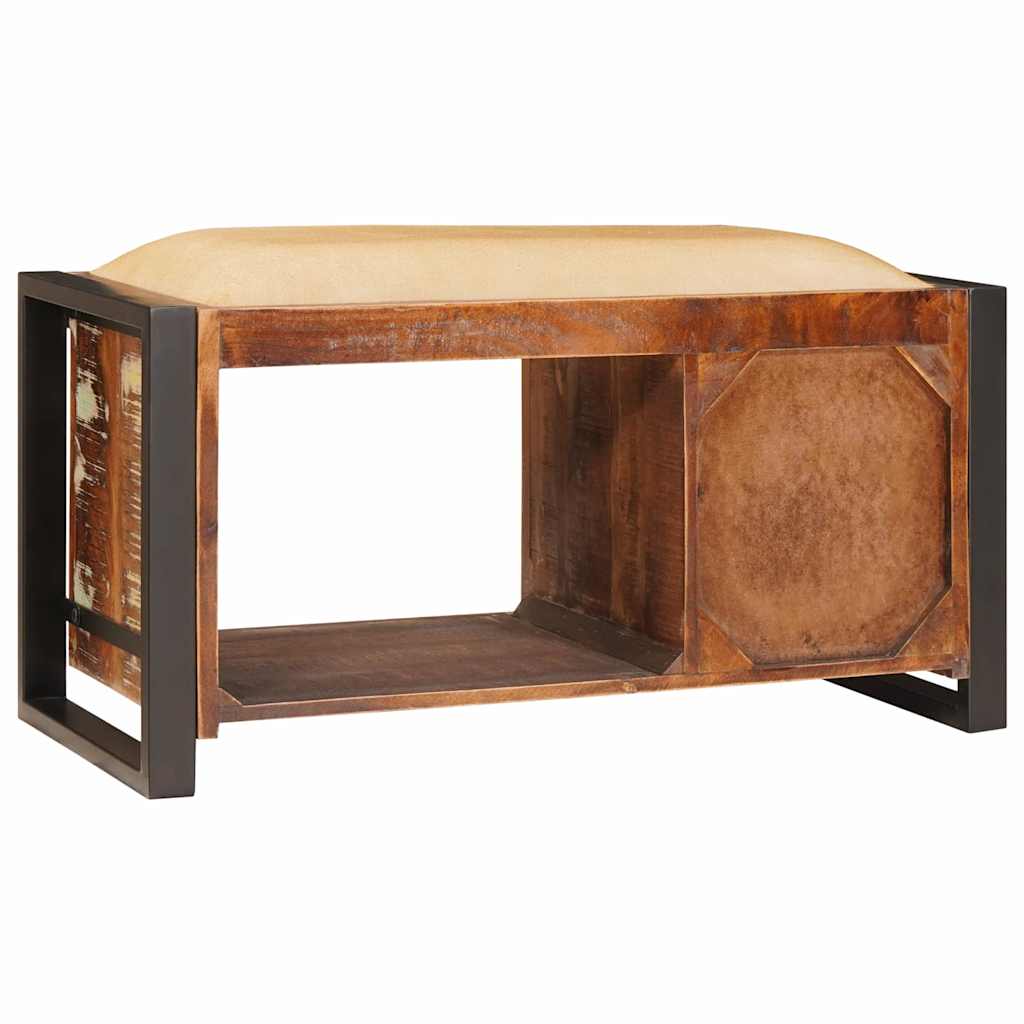 Panchina con contenitore Multicolore Legno massello di recupero