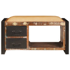 Panchina con contenitore Multicolore Legno massello di recupero