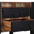 Tavolino Multicolore 40 x 40 x 80 cm Legno Recuperato Massello