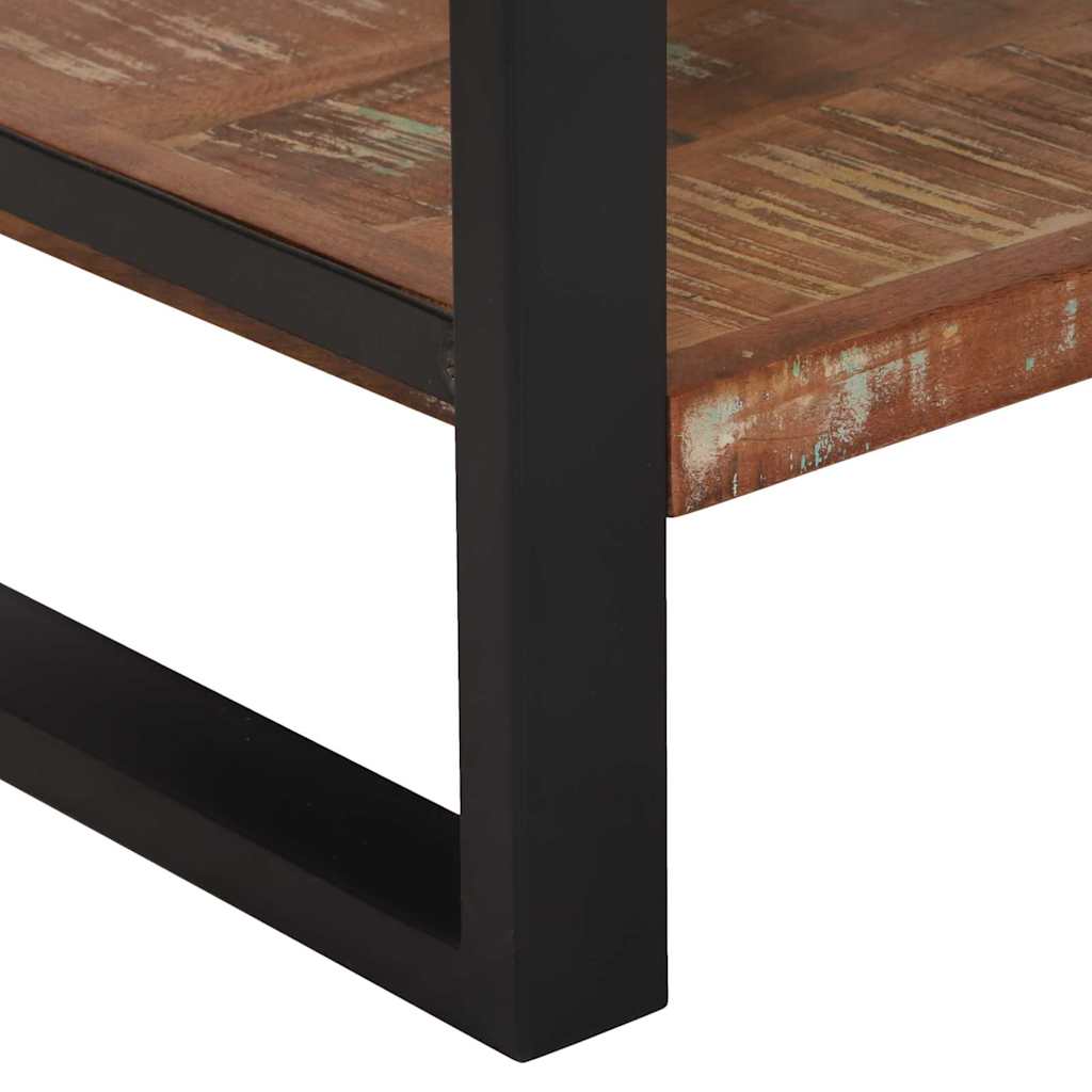 Tavolino Multicolore 40 x 40 x 80 cm Legno Recuperato Massello